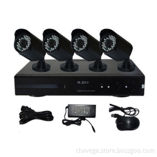 4CH 720P 1.3MP IP Camera System and Kit, Supports POE and Onvif
